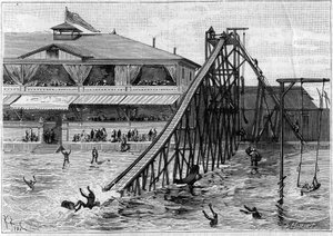 Coaster in Bridgeport, Connecticut, USA. a „La Nature. A tudományok áttekintése és alkalmazásaik a művészetben és az iparban.” 1888 alkotó: Unknown artist