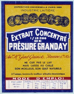 A Pressure Grande koncentrált kivonatcímkéje, 19. század vége alkotó: Unknown artist