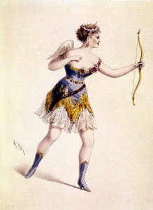Cora Pearl (1842-1886), angol udvarhölgy, Cupido szerepében az Orphee to Hell című operában alkotó: Unknown artist