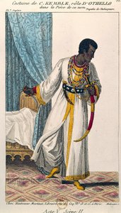 Charles Kemble (1775-1854) komikus jelmeze William Shakespeare (1564-1616) azonos című darabjában, Othello szerepében, 19. századi Párizs. B N alkotó: Unknown artist