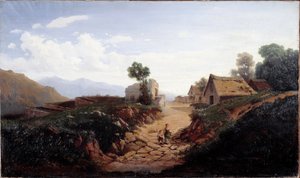 Országút (olaj, vászon alkotó: Unknown artist