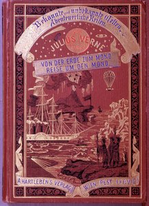 Jules Verne német nyelvű könyvének borítója alkotó: Unknown artist