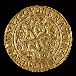 Pénznem: négy ECU arany. 1652 Banca Carige numizmatikai gyűjtemény alkotó: Unknown artist