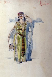 Dalila jelmez Camille Saint Saens (Saint-Saens) „”Sámson és Dalila”” című operájának első felvonásához. 1877 alkotó: Unknown artist