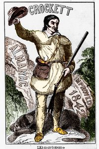 David Crockett (1786-1836), amerikai úttörő - Almanach alkotó: Unknown artist