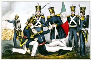 Clay ezredes halála, Buena Vista-i csata 1847-ben, mexikói háború alkotó: Unknown artist