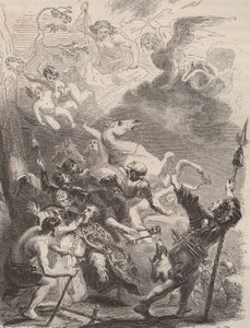 Nagy Szent Lievin (Livin, vagy Lebwin, vagy Livinus) halála Flandria evangelizálójaként, vértanúhalál 657/663-ban. Metszet 1868-ból Theodore Juste (1818-1888) „Histoire de Belgique from primitive times to the end of the regne I. Lipót” című művében. Magán alkotó: Unknown artist