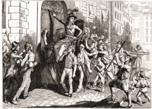 Lyon épületeinek lerombolása a francia forradalom idején. alkotó: Unknown artist
