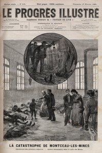 A Sainte Eugenie kút vagy a Montceau les Mines (Montceau-les-Mines) katasztrófája Burgundiában 1895-ben – 1895-ös „Le Progres illustrious” metszet alkotó: Unknown artist