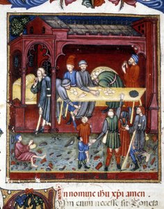 Kenyér és cipőosztás időseknek és szegényeknek. 1422. alkotó: Unknown artist