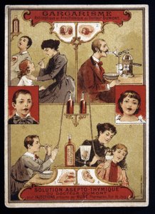 Dr. Dumont fertőtlenítő és érzéstelenítő gargarizálása - Reklám, 19. század vége alkotó: Unknown artist