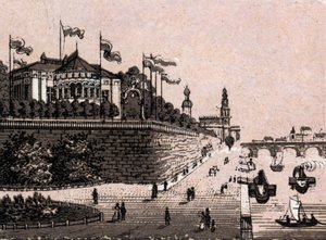 Drezda (Drezda), Németország: kilátás a Belvedere-re. in "" A világ 168 nézetet szemléltet"" Keltezés nélküli (19. század vége) alkotó: Unknown artist