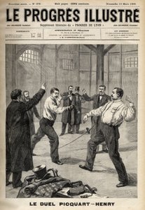 Dreyfus-ügy: Georges Picquart alezredes (1854-1914) és Hubert Henry (1846-1898) párharca alkotó: Unknown artist