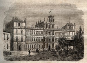 Modenai hercegi palota a 19. században - A hercegi palota 1634 - Modene hercegi palota alkotó: Unknown artist