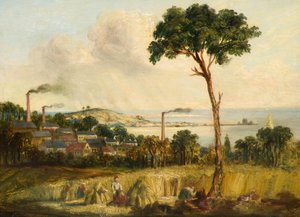 Dundee a Balgay-hegyről, 1824 körül (olaj a fedélzeten) alkotó: Unknown artist