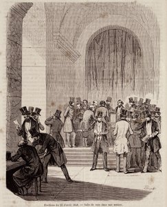 1848. április 23-i választások: szavazóterem egy szekcióban - a „Kortárs néptörténelemben”” alkotó: Unknown artist