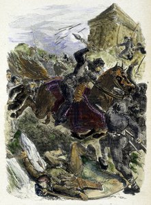 Othon császár a pápa megvesztegetett bandái ellen harcol – Maurice Lachatre „Histoire des popes” című könyvében alkotó: Unknown artist