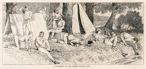 A Temze Evezős Klub tábora.? a ?Vázlatok a Henley Regatta gőzöléséről? 1878 júliusában jelent meg alkotó: Unknown