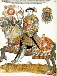 Henrik angol király lóháton látható, művész ismeretlen, Riijksmueum, Amszterdam alkotó: Unknown artist