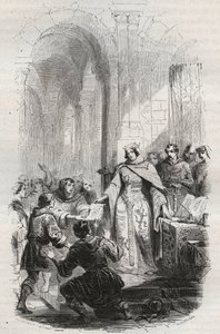 Ermesinde, Luxemburg grófnője - A luxemburgi Ermesinde Iere által Luxemburg lakosainak adott postaköltség oklevele 1243-ban - Theodore Juste (1818-18) 1868-as metszete „Belgium története a kezdetleges időktől I. Lipót végéig” alkotó: Unknown artist
