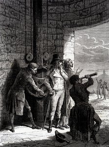 A Chappe távíró kísérlete 1793. július 12-én, Ménilmontantból Saint-Martin-du-Tertre-be a konvent biztosai előtt – Louis Figuier „Az ipar csodái” c. alkotó: Unknown artist