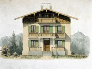 Német ház homlokzata alkotó: Unknown artist