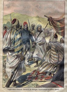 Ferdinand de Behagle (1857-1899) (francia felfedező) fogságba ejtette Rabah-t, majd a szultán 1899-ben felakasztással megölte – az 1899-es „Le-Pelerin”-be vésve. alkotó: Unknown artist