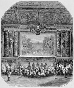 XIV. Lajos ünnepe, Szent Aignan hercegétől (Zenei vígjáték, a versailles-i parkban) Metszet alkotó: Unknown artist