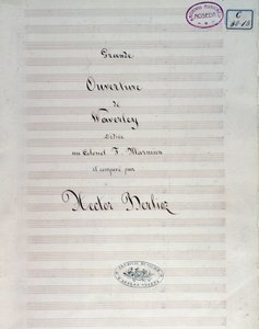 A Waverley opus 1. nyitányának első oldala, Hector Berlioz alkotó: Unknown artist