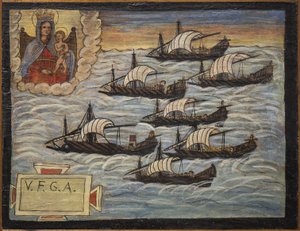 Volt voto (ex voto) tengerész, népszerű ajánlat a nápolyi íves Boldogasszony templomból (Madonna dell