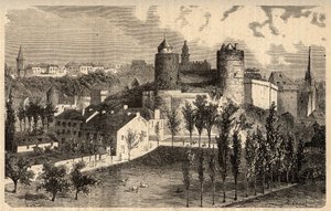 Fougeres általános nézet - Bretagne - metszet "" PATRIE" - KÉPKÖVETELMÉNY FRANCIAORSZÁG LEÍRÁSA 6 KÖTETÉSBEN LUCIEN HUARD - 19. század vége alkotó: Unknown artist