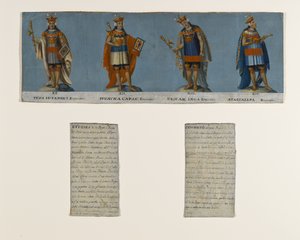 Négy inka király: Tupac Yupanqui, Huayna Capac, Huascar Inca, Atahuallpa, 19. század eleje alkotó: Unknown