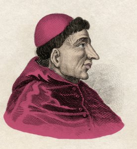Francisco Jimenez de Cisneros (Gonzalo Jimenez de Cisneros) (1436-1517) bíboros, vallási reformátor és spanyol államférfi. századi metszet. alkotó: Unknown artist
