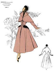 Francia divat, Redingote kabát design. alkotó: Unknown artist