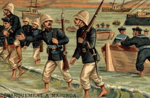 A francia csapatok 1895-ben partra szálltak a madagaszkári Majungában alkotó: Unknown artist
