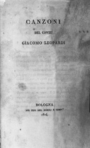 Giacomo Leopardi (1798-1837) olasz költő "" Canzoni"" (énekek) előképe alkotó: Unknown artist
