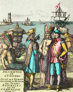 Alain Manesson Mallet (1630-1706) „Az ókori és újkori Európa, déli vidékek és Amerika Univerzum-szvitjének leírása” V. kötetének előképe alkotó: Unknown artist