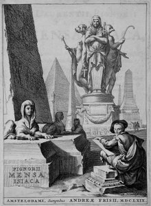 A „Mensae Isiaca” homlokzata (ami az egyiptomiak szent rítusainak jelentését adja) alkotó: Unknown artist
