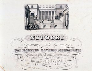 Nitocri frontispice, Mercadante munkája alkotó: Unknown artist