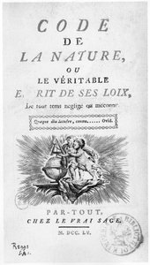 A „Code la Nature” homlokzata: angyalok földgömbbel - metszet alkotó: Unknown artist