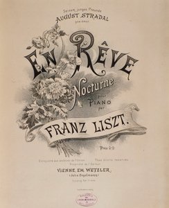 Liszt Ferenc (1811-1886) "" En reve "" partitúrájának frontképe 19. századi Bologna, polgári zenei múzeum alkotó: Unknown artist
