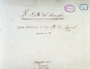 Az Elrablás a szerájból címlapja, Mozart opera, Lichtenthal változat (1838) alkotó: Unknown artist