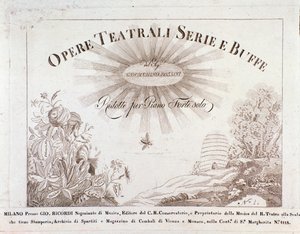Gioacchino Rossini Színházi alkotások sorozatának és buffának előlapja alkotó: Unknown artist