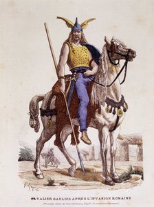 Gall lovas a római invázió után – „” Costumes de Paris évszázadokon keresztül” alkotó: Unknown artist