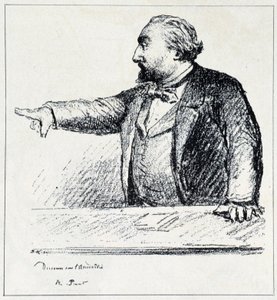 Gambetta beszédet mond az Amnesty-ről. alkotó: Unknown artist