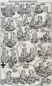 Nürnbergi genealógiai fa-krónikák 1593 körül. alkotó: Unknown artist