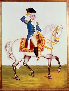 Washington tábornok fehér lovon (akvarell) alkotó: Unknown Artist