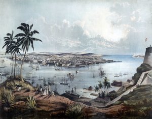 Havanna általános képe (Havanna, Kuba) 1850-ben. alkotó: Unknown artist