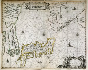 Japán, Korea és Dél-Kína földrajzi térképe alkotó: Unknown artist