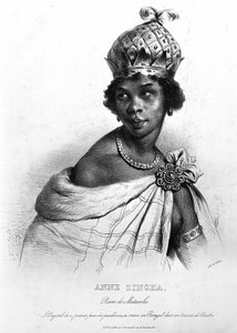 Ginga, Matamba és Angola Quilombola királynője. ANNE ZINGHA ANGOLA KIRÁLYNŐJE. (1587-1663). alkotó: Unknown artist